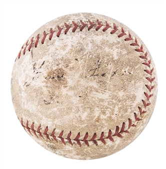 1935 Jimmie Foxx Signed Career HR#299 Home Run OAL Harridge Baseball (MEARS, PSA/DNA & JSA)